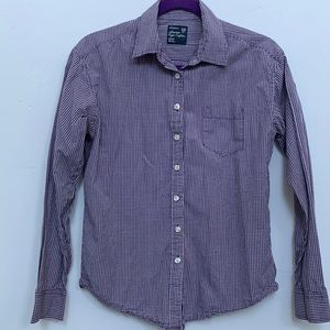 Purple gingham collar button down American Eagle Size XS